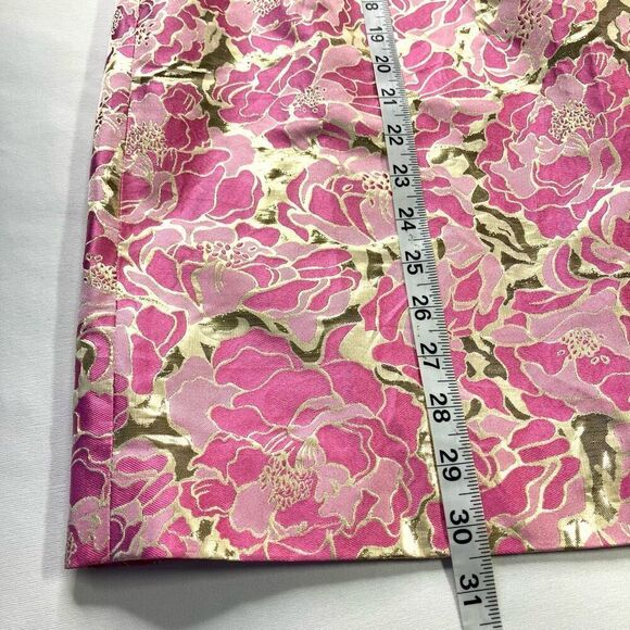 Lilly Pulitzer RAYA Dress Metallic Multi Pirates Bootyniere Jacquard Pink 8 - Picture 8 of 12
